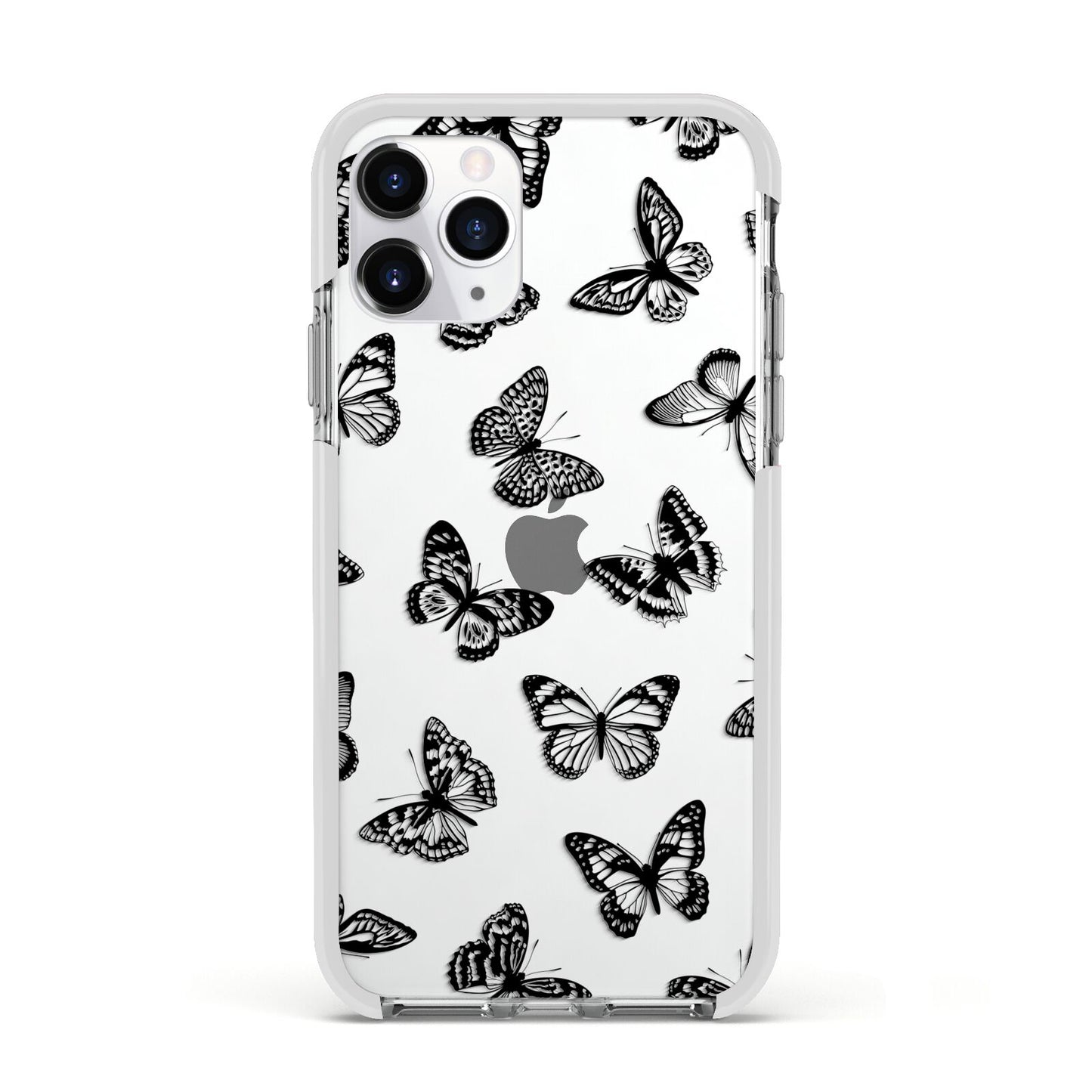 Butterfly Apple iPhone 11 Pro in Silver with White Impact Case