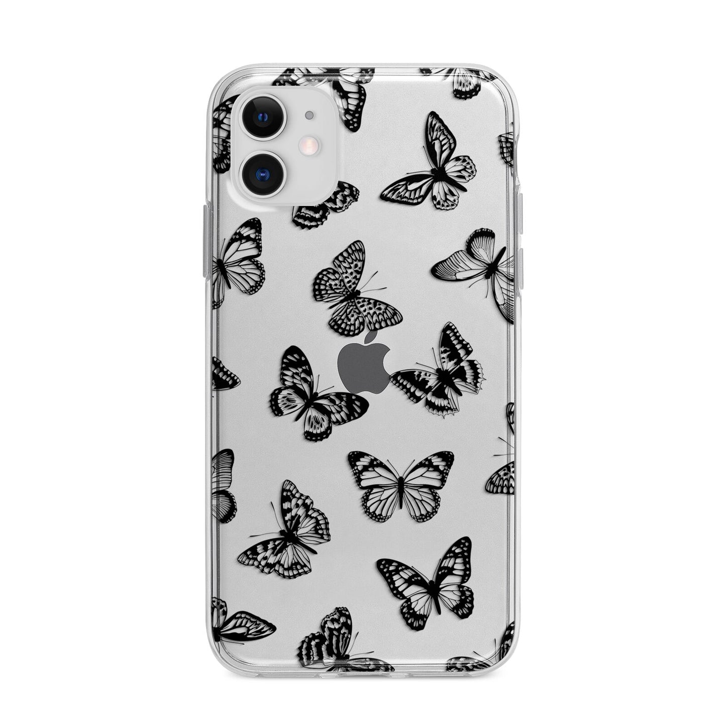 Butterfly Apple iPhone 11 in White with Bumper Case