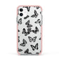 Butterfly Apple iPhone 11 in White with Pink Impact Case