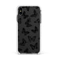 Butterfly Apple iPhone Xs Max Impact Case White Edge on Black Phone
