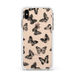 Butterfly Apple iPhone Xs Max Impact Case White Edge on Gold Phone