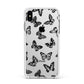 Butterfly Apple iPhone Xs Max Impact Case White Edge on Silver Phone