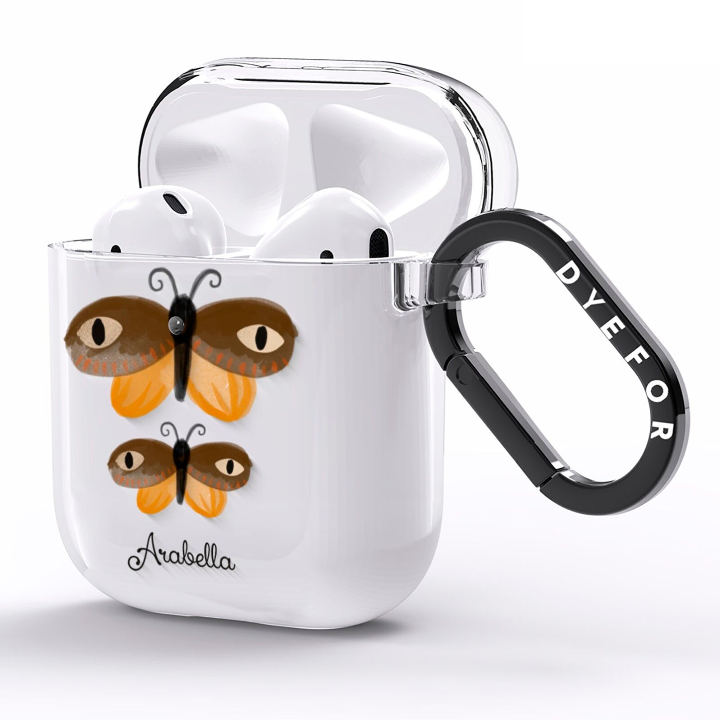 Butterfly Halloween Personalised AirPods Clear Case Side Image