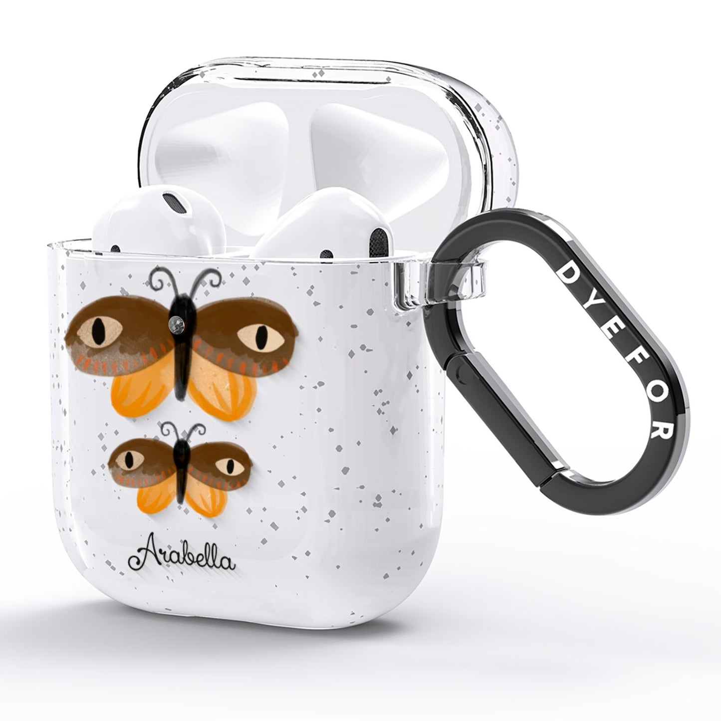 Butterfly Halloween Personalised AirPods Glitter Case Side Image