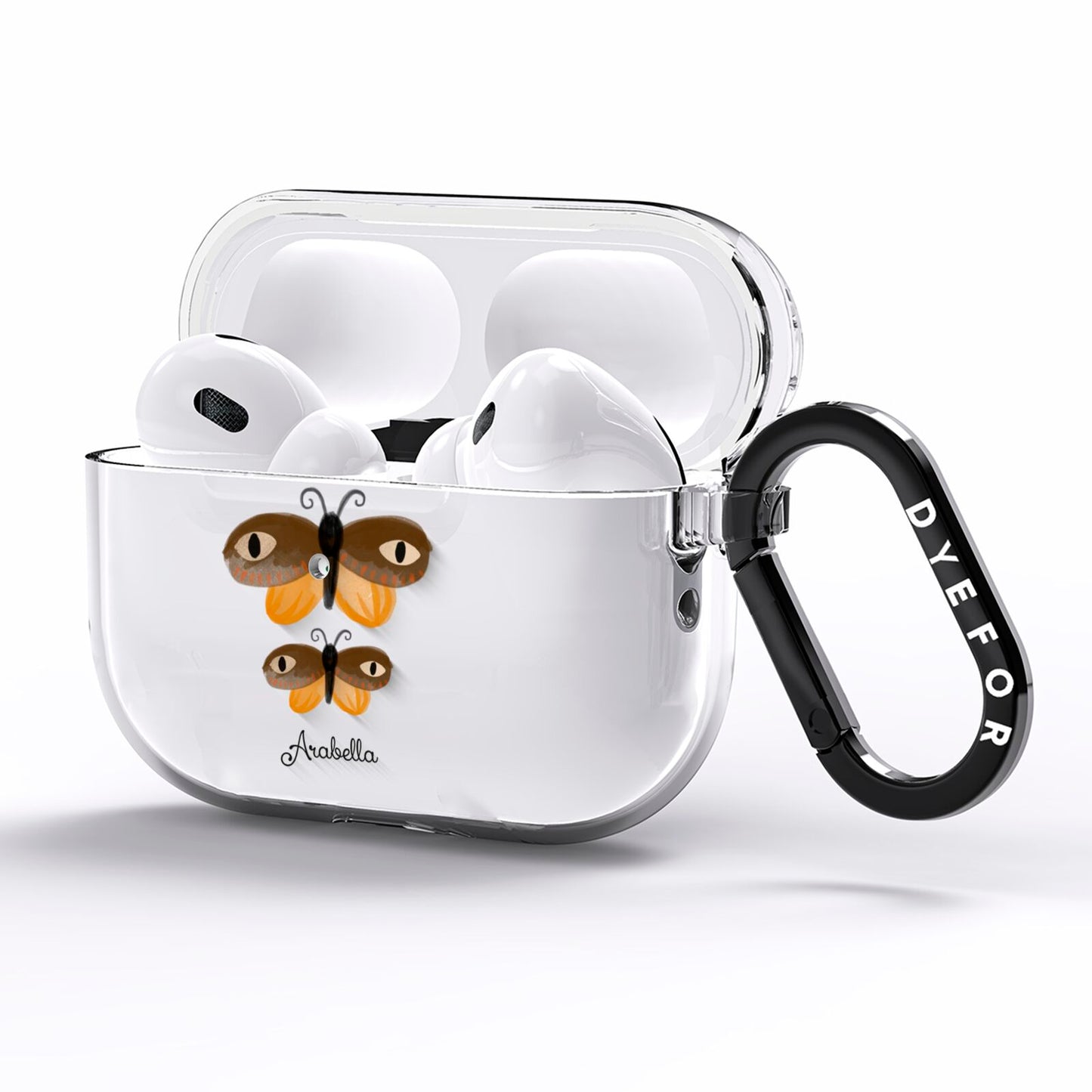 Butterfly Halloween Personalised AirPods Pro Clear Case Side Image