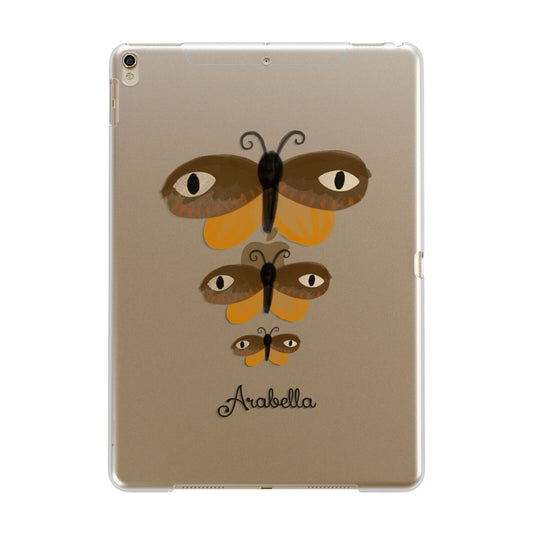 Butterfly Halloween Personalised Apple iPad Gold Case