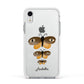 Butterfly Halloween Personalised Apple iPhone XR Impact Case White Edge on Silver Phone