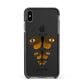 Butterfly Halloween Personalised Apple iPhone Xs Max Impact Case Black Edge on Black Phone