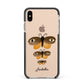 Butterfly Halloween Personalised Apple iPhone Xs Max Impact Case Black Edge on Gold Phone