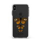 Butterfly Halloween Personalised Apple iPhone Xs Max Impact Case White Edge on Black Phone