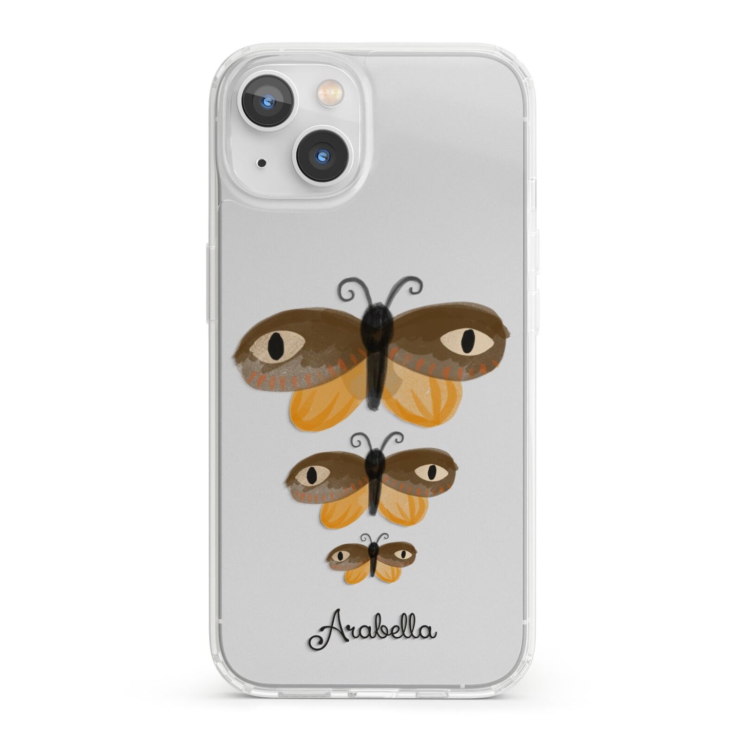 Butterfly Halloween Personalised iPhone 13 Clear Bumper Case