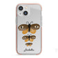 Butterfly Halloween Personalised iPhone 13 Mini TPU Impact Case with Pink Edges