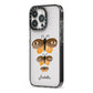 Butterfly Halloween Personalised iPhone 13 Pro Black Impact Case Side Angle on Silver phone