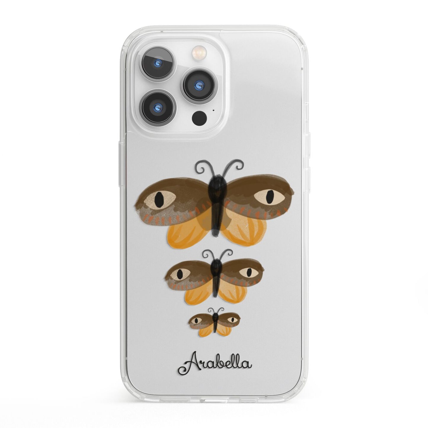 Butterfly Halloween Personalised iPhone 13 Pro Clear Bumper Case