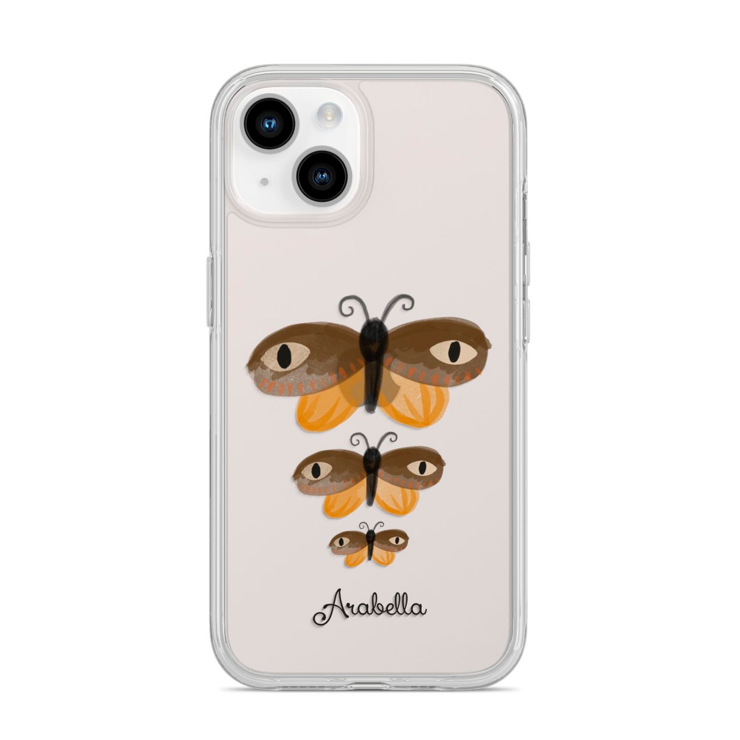 Butterfly Halloween Personalised iPhone 14 Clear Tough Case Starlight