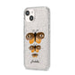 Butterfly Halloween Personalised iPhone 14 Glitter Tough Case Starlight Angled Image