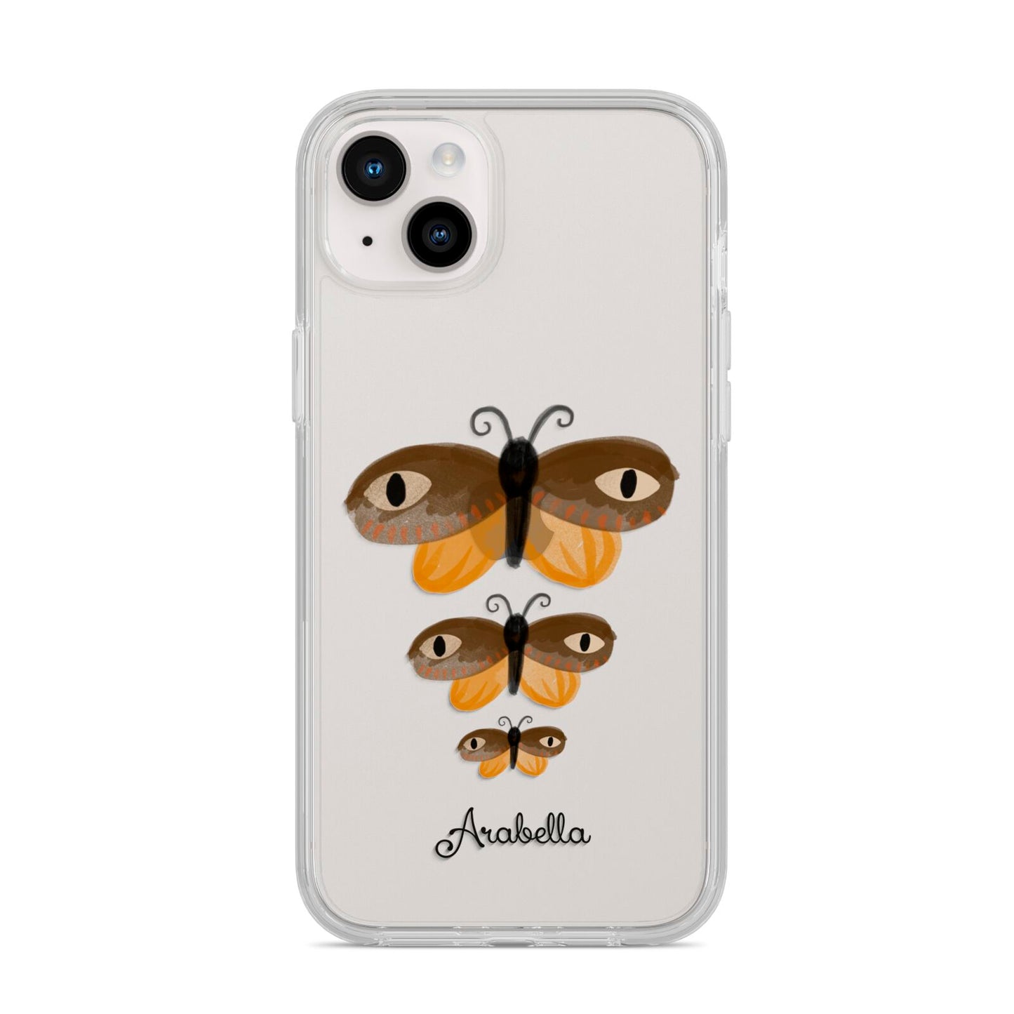 Butterfly Halloween Personalised iPhone 14 Plus Clear Tough Case Starlight