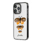 Butterfly Halloween Personalised iPhone 14 Pro Max Black Impact Case Side Angle on Silver phone