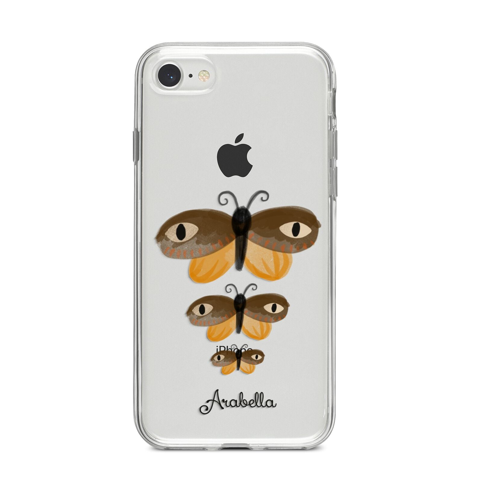 Butterfly Halloween Personalised iPhone 8 Bumper Case on Silver iPhone