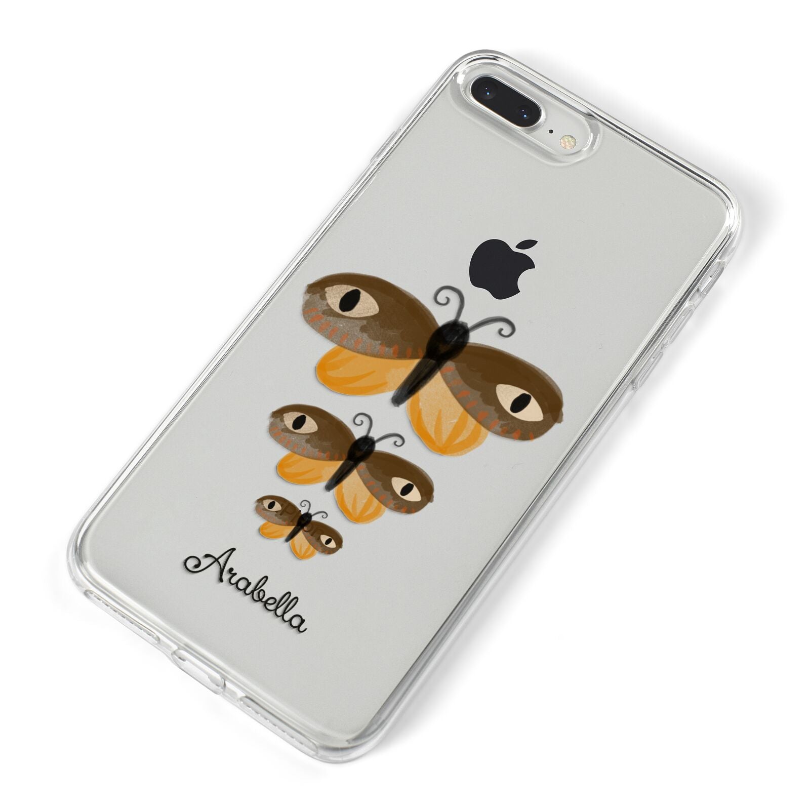 Butterfly Halloween Personalised iPhone 8 Plus Bumper Case on Silver iPhone Alternative Image