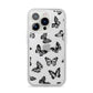 Butterfly iPhone 14 Pro Clear Tough Case Silver