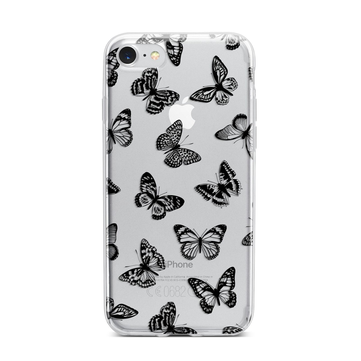 Butterfly iPhone 7 Bumper Case on Silver iPhone