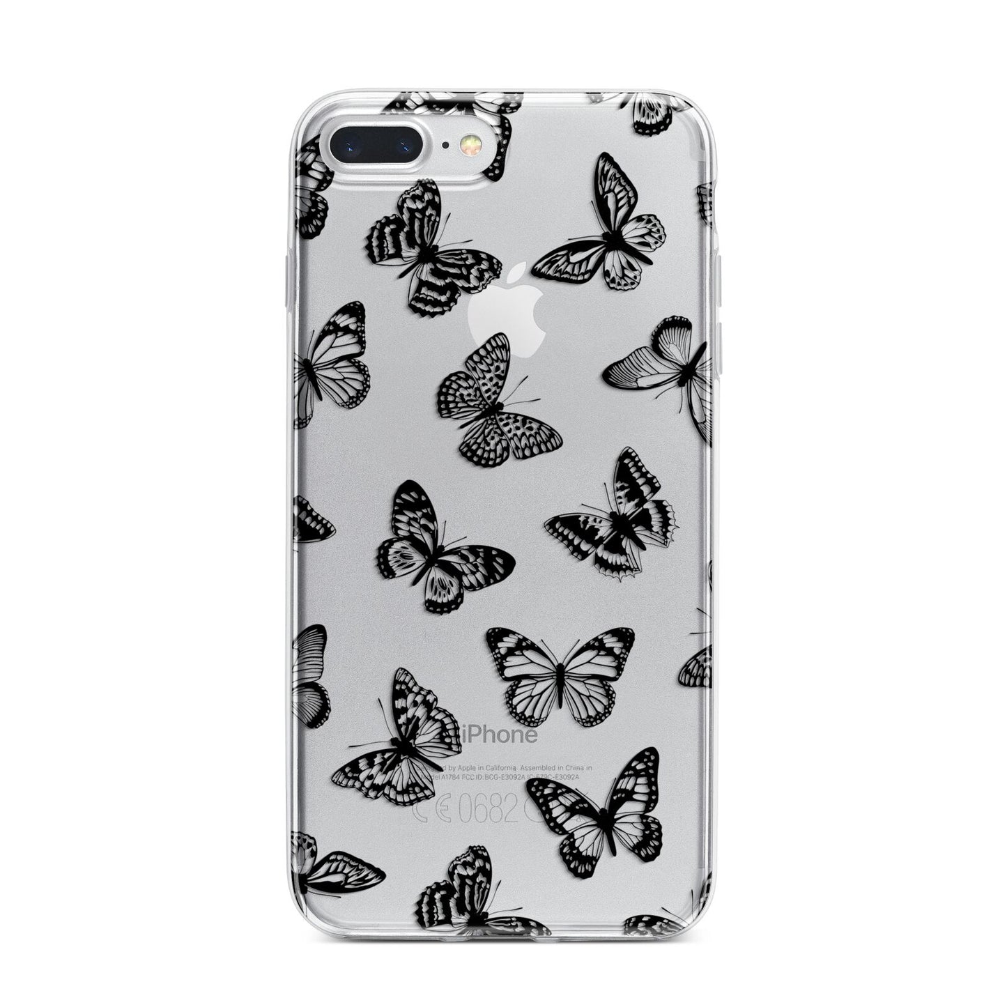 Butterfly iPhone 7 Plus Bumper Case on Silver iPhone