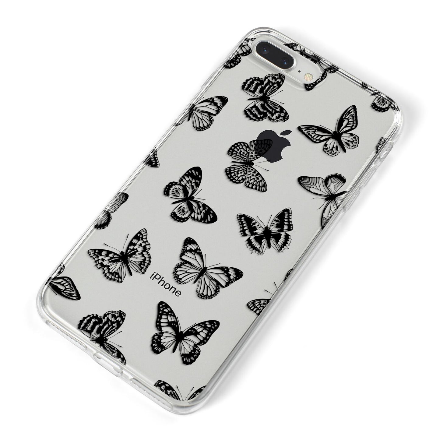 Butterfly iPhone 8 Plus Bumper Case on Silver iPhone Alternative Image