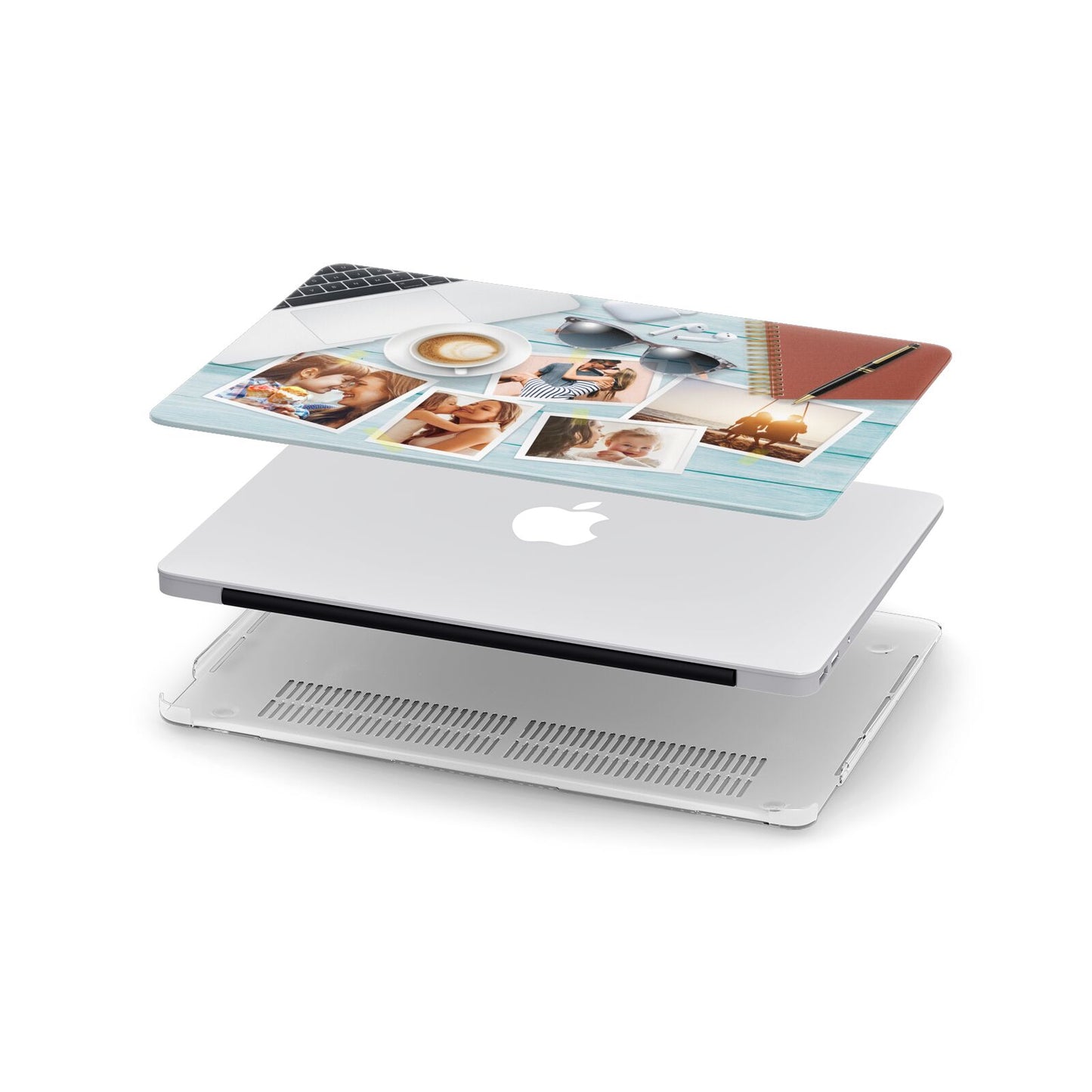 Cafe Scene Photo Montage Upload Apple MacBook Case in Detail