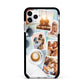Cafe Scene Photo Montage Upload Apple iPhone 11 Pro Max in Silver with Black Impact Case