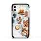 Cafe Scene Photo Montage Upload Apple iPhone 11 in White with Black Impact Case