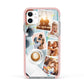 Cafe Scene Photo Montage Upload Apple iPhone 11 in White with Pink Impact Case