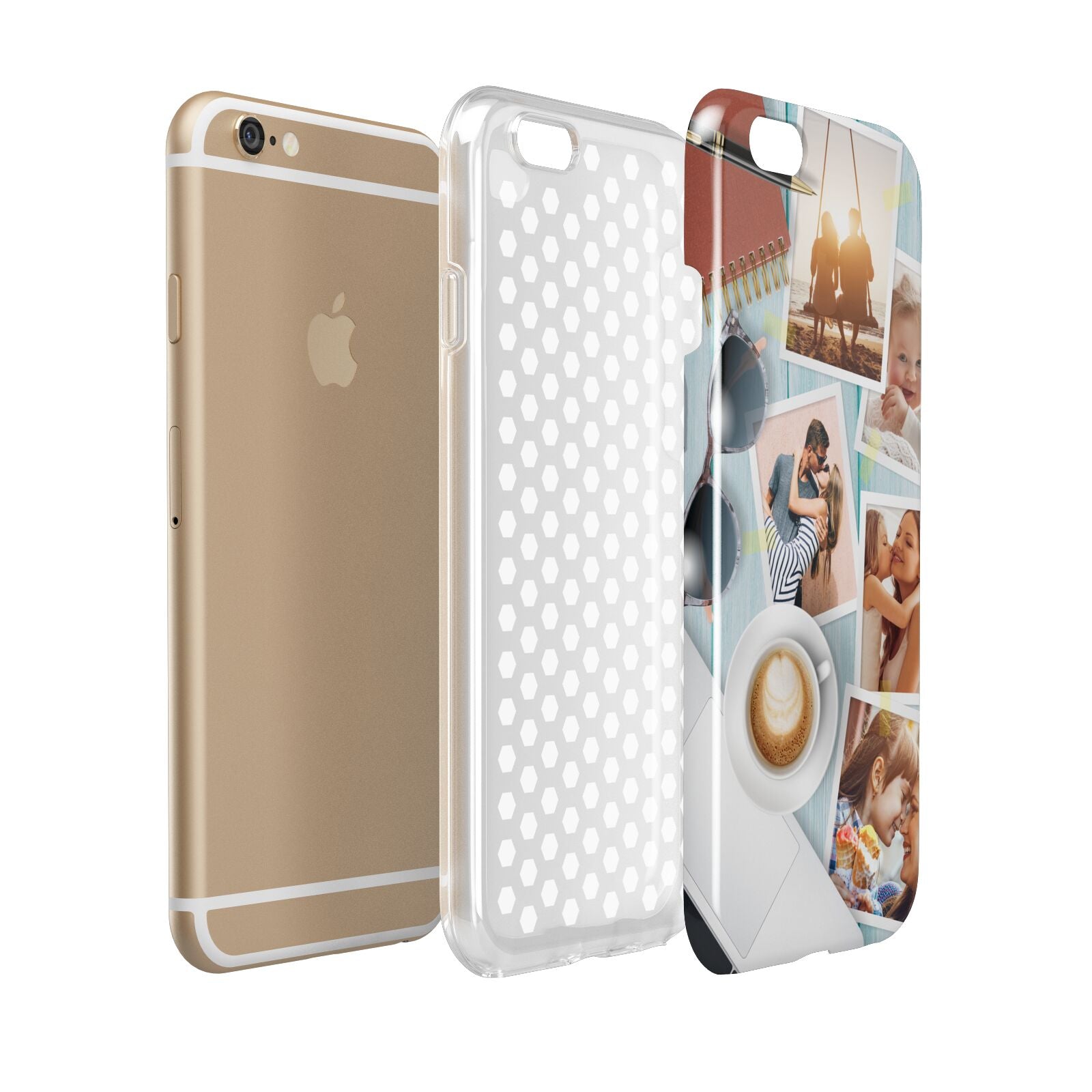 Cafe Scene Photo Montage Upload Apple iPhone 6 3D Tough Case Expanded view