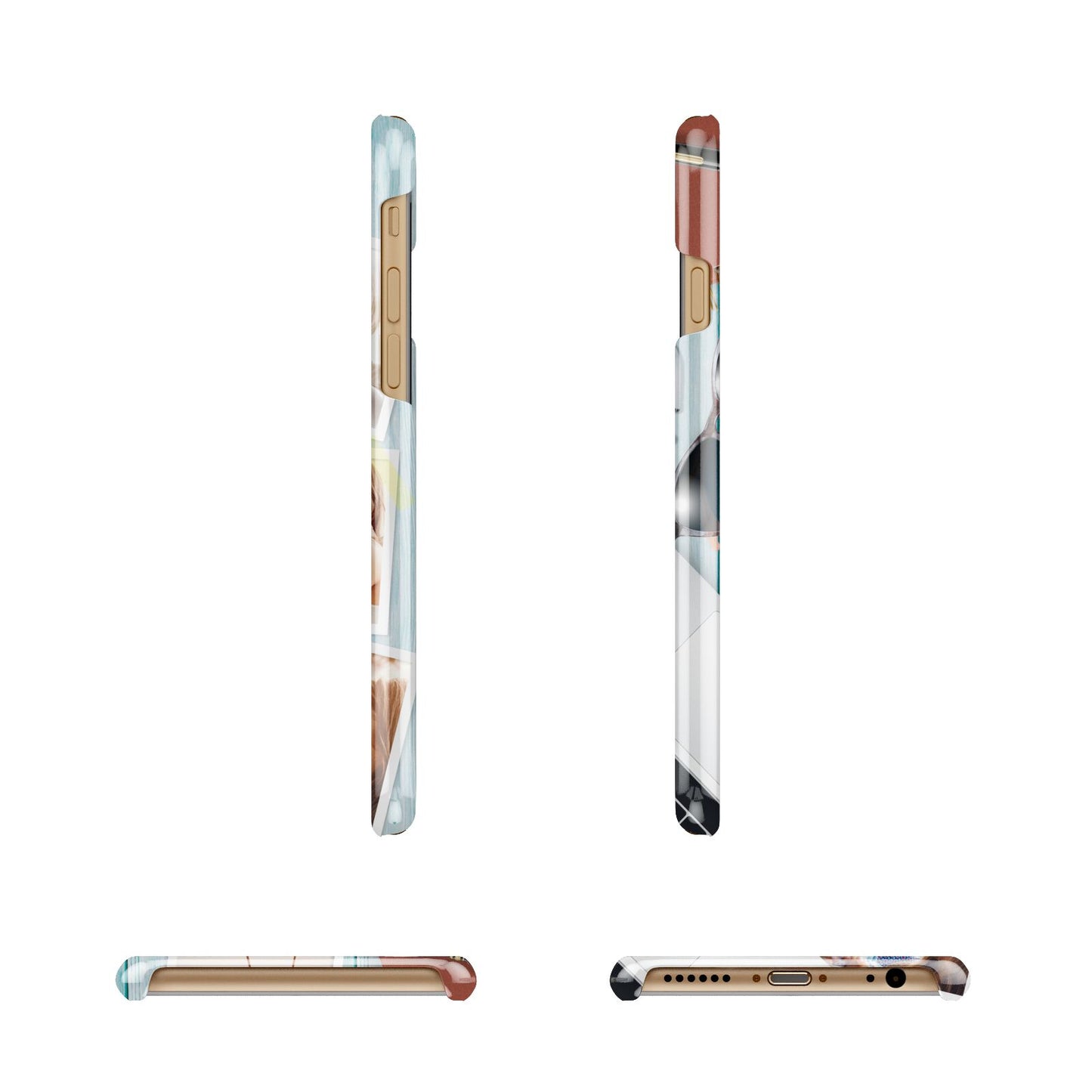 Cafe Scene Photo Montage Upload Apple iPhone 6 3D Wrap Snap Case Angled Images