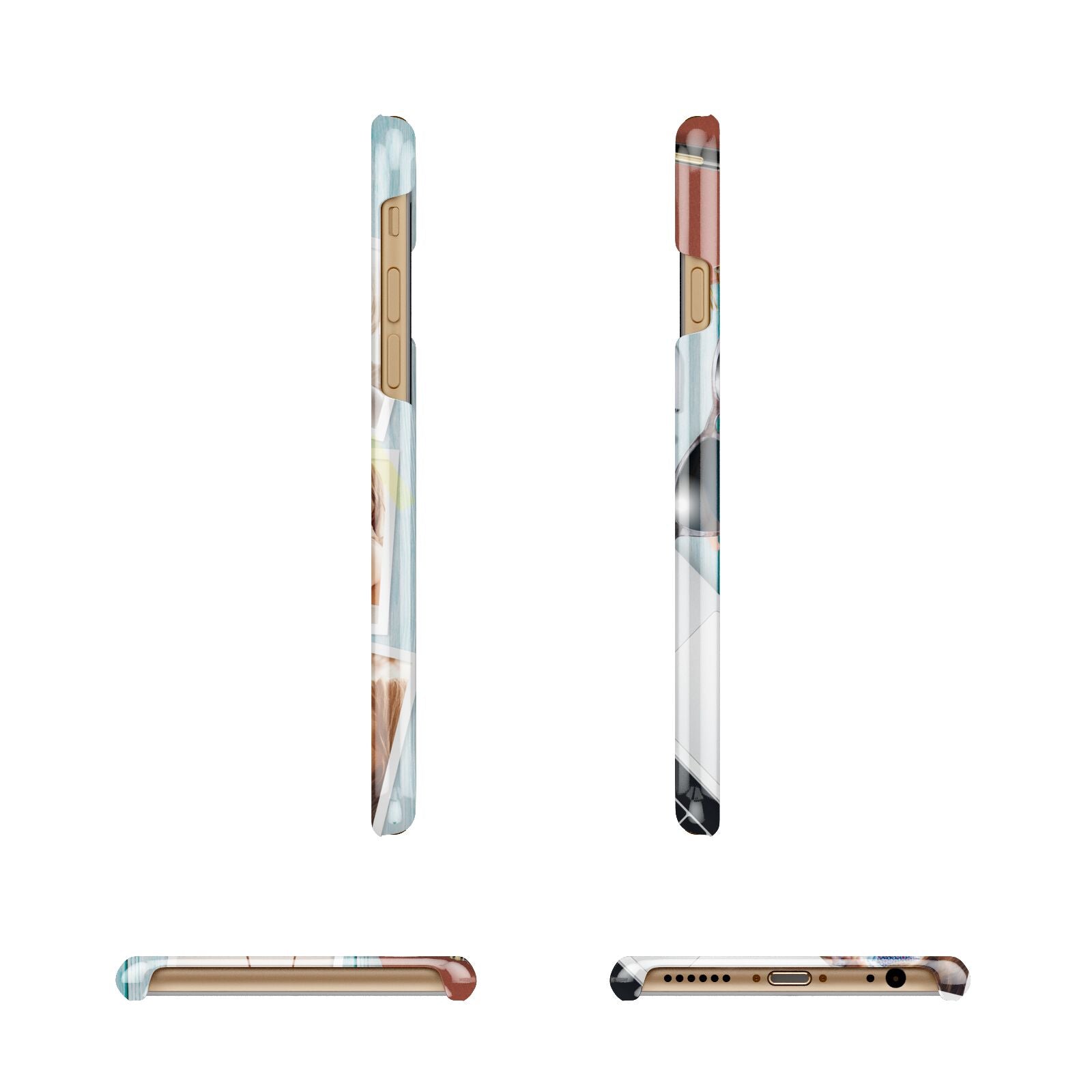 Cafe Scene Photo Montage Upload Apple iPhone 6 3D Wrap Snap Case Angled Images