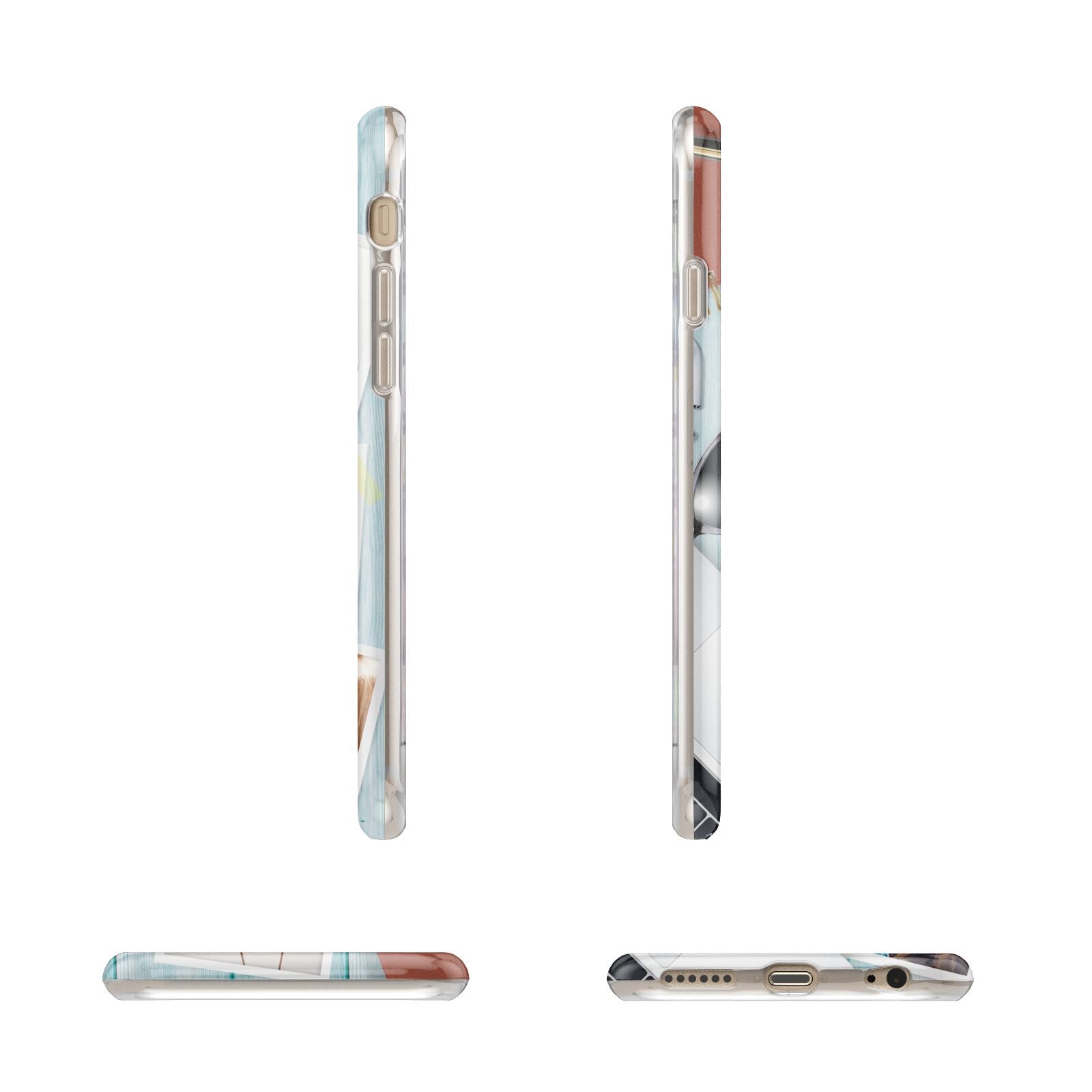 Cafe Scene Photo Montage Upload Apple iPhone 6 3D Wrap Tough Case Alternative Image Angles