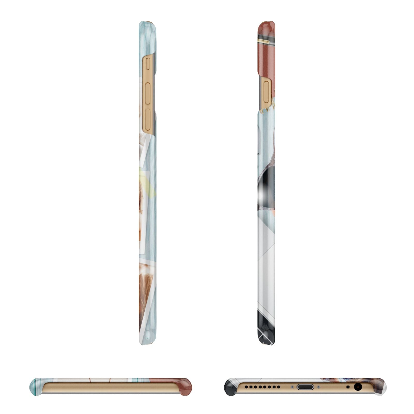 Cafe Scene Photo Montage Upload Apple iPhone 6 Plus 3D Wrap Snap Case Angled Images