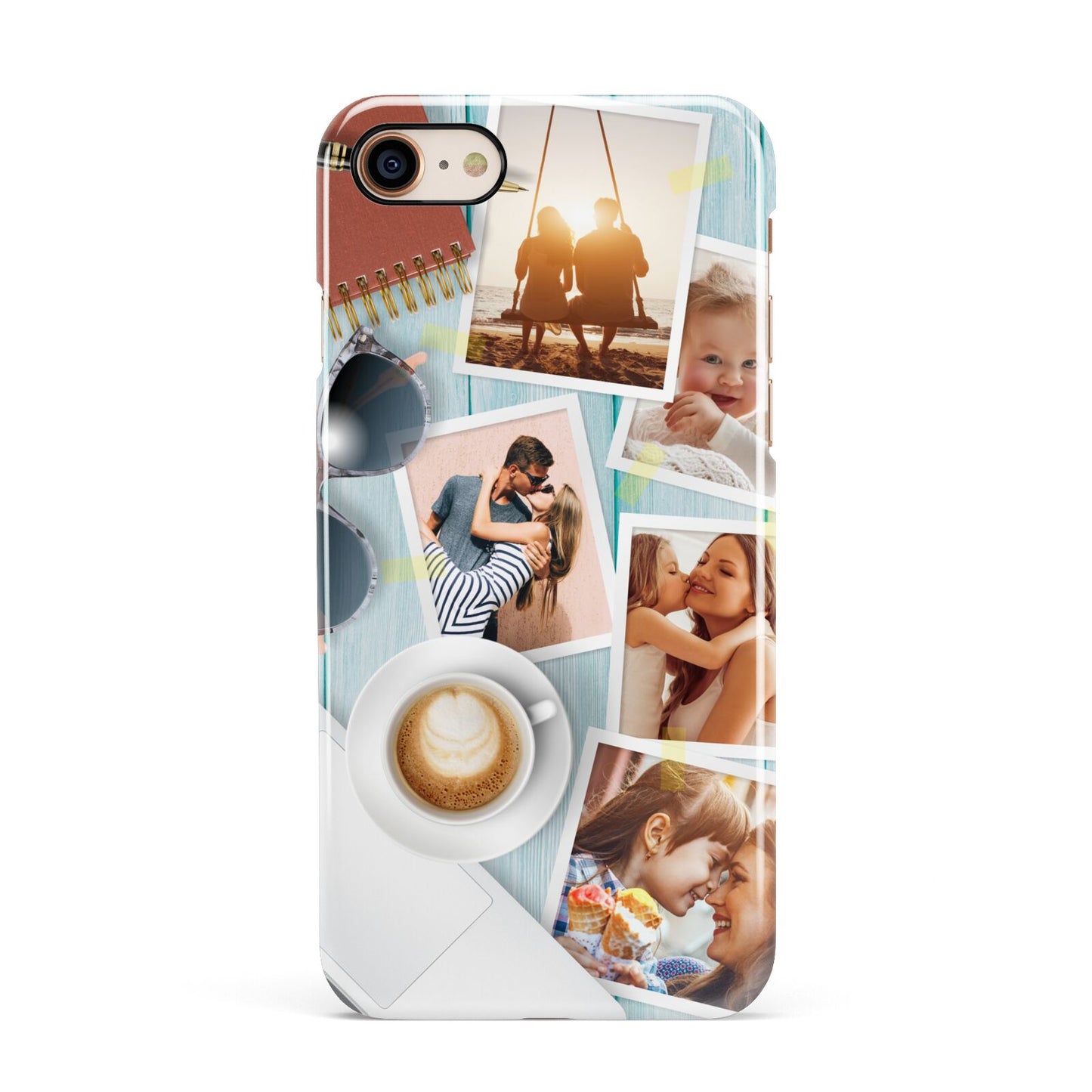 Cafe Scene Photo Montage Upload Apple iPhone 7 8 3D Snap Case