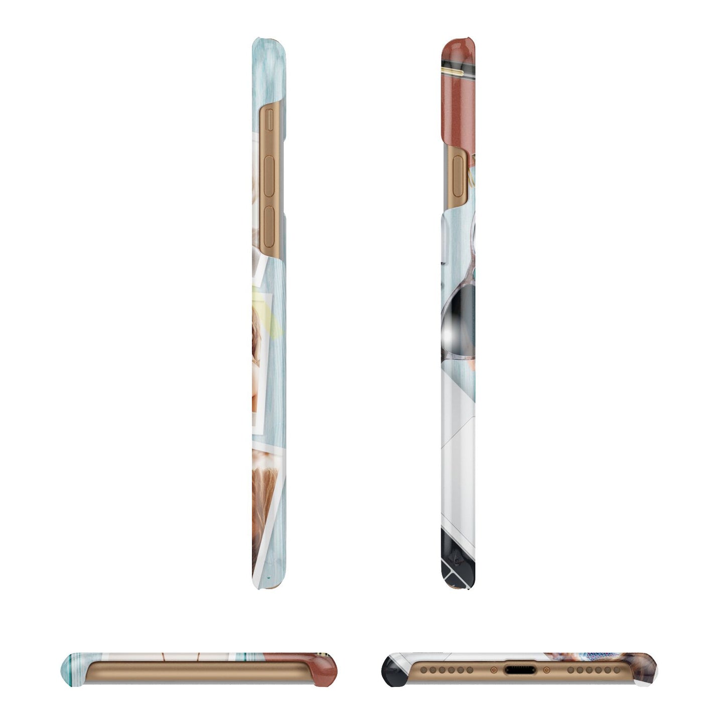 Cafe Scene Photo Montage Upload Apple iPhone 7 8 3D Wrap Snap Case Angled Images