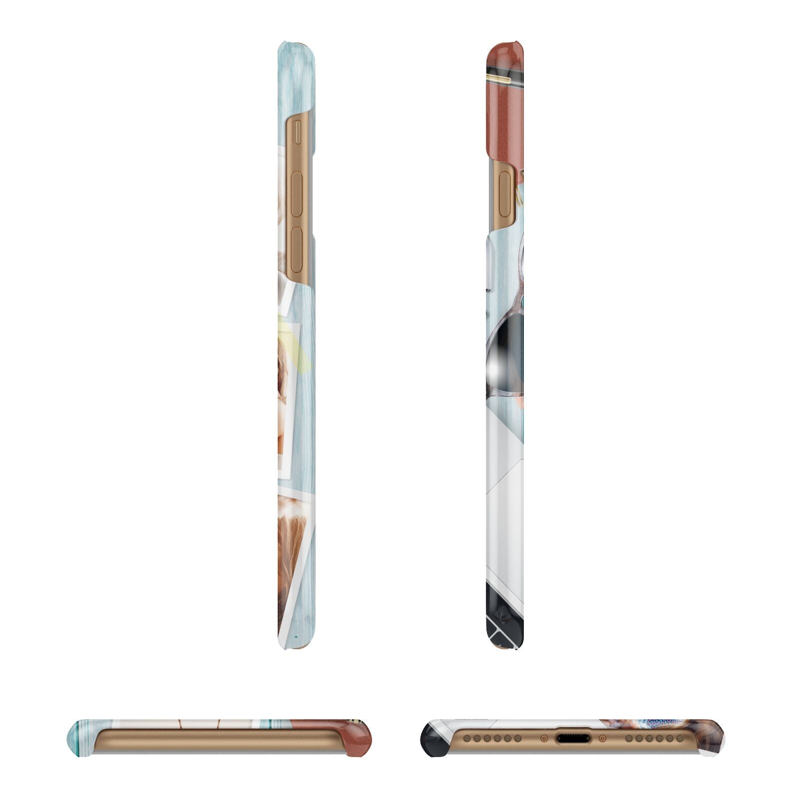 Cafe Scene Photo Montage Upload Apple iPhone 7 8 3D Wrap Snap Case Angled Images