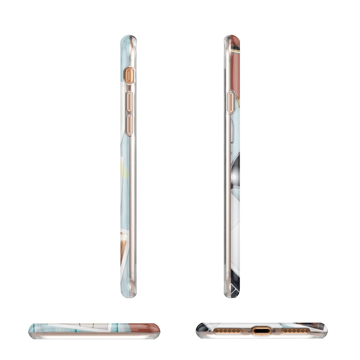 Cafe Scene Photo Montage Upload Apple iPhone 7 8 3D Wrap Tough Case Alternative Image Angles