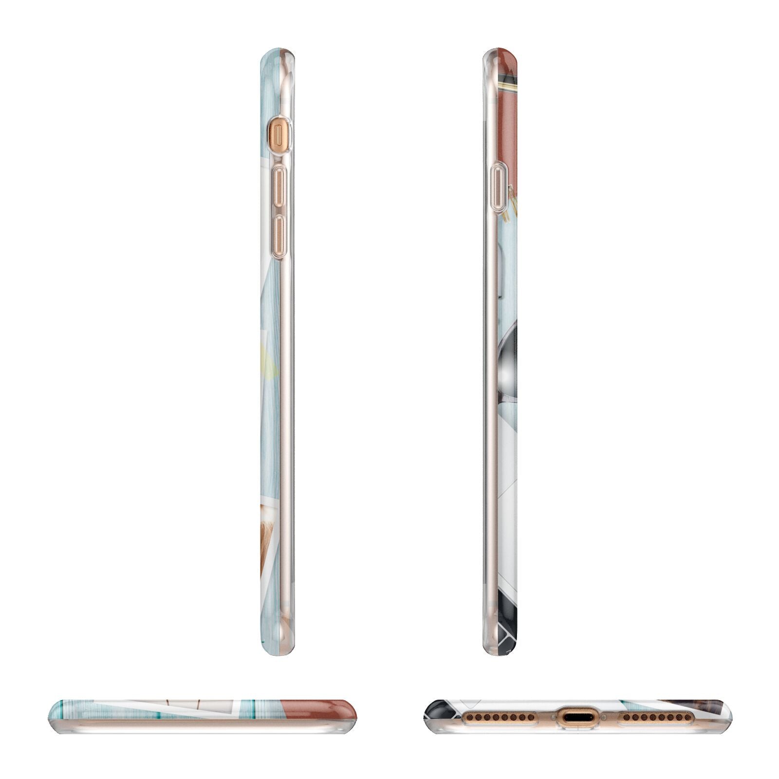 Cafe Scene Photo Montage Upload Apple iPhone 7 8 Plus 3D Wrap Tough Case Alternative Image Angles