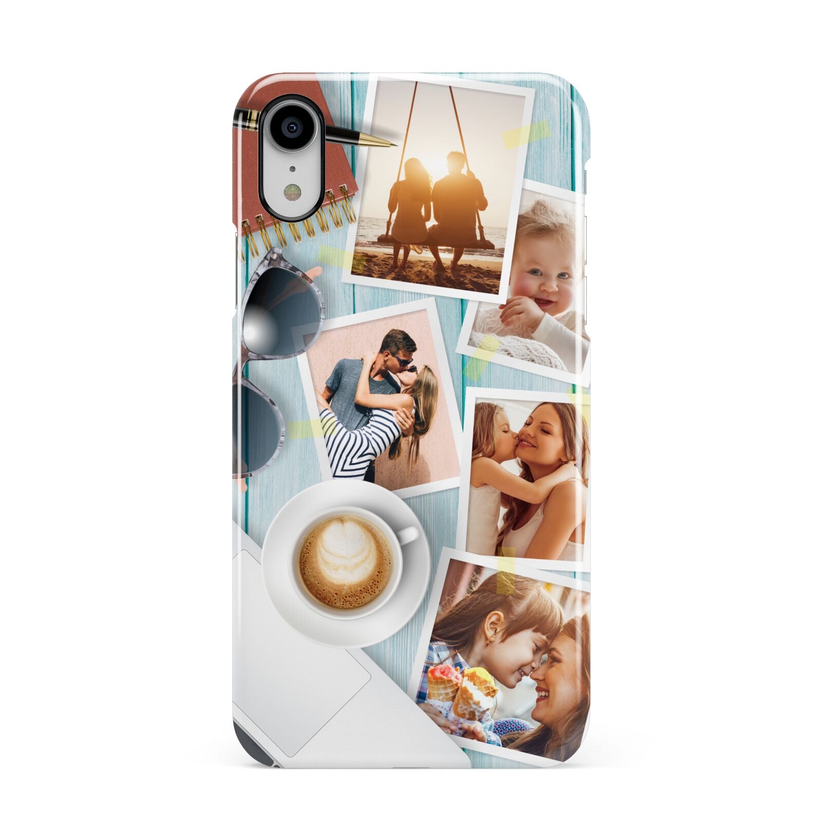Cafe Scene Photo Montage Upload Apple iPhone XR White 3D Snap Case