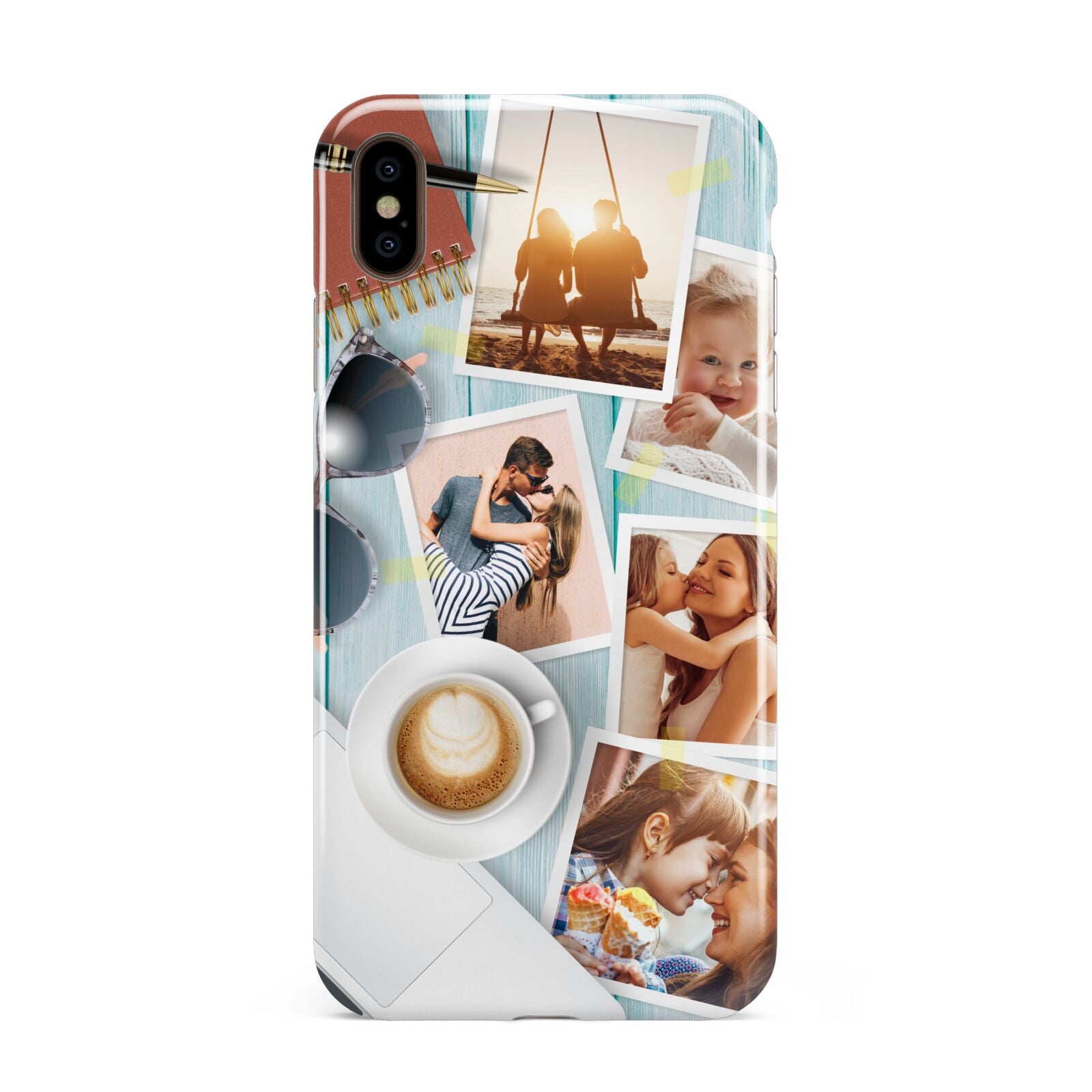 Cafe Scene Photo Montage Upload Apple iPhone Xs Max 3D Tough Case