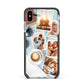 Cafe Scene Photo Montage Upload Apple iPhone Xs Max Impact Case Black Edge on Silver Phone