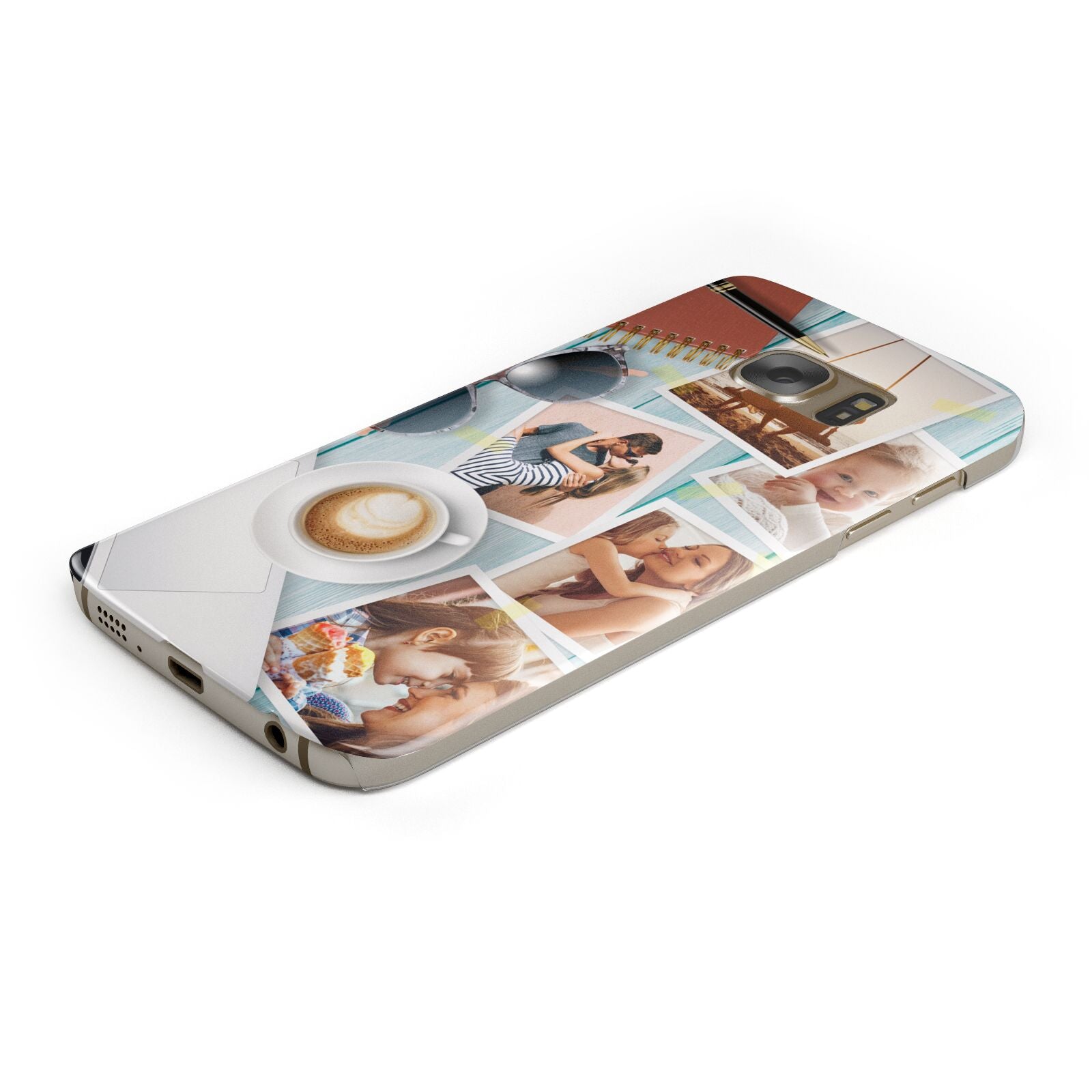 Cafe Scene Photo Montage Upload Samsung Galaxy Case Bottom Cutout