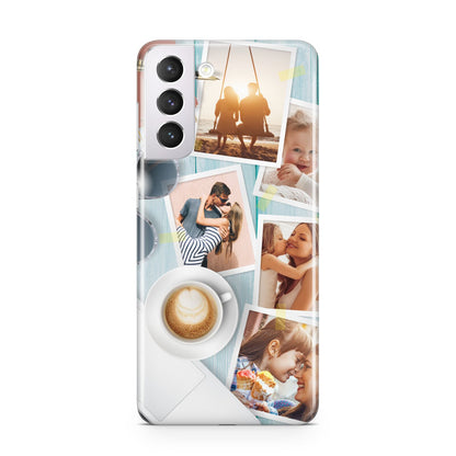 Cafe Scene Photo Montage Upload Samsung S21 Case