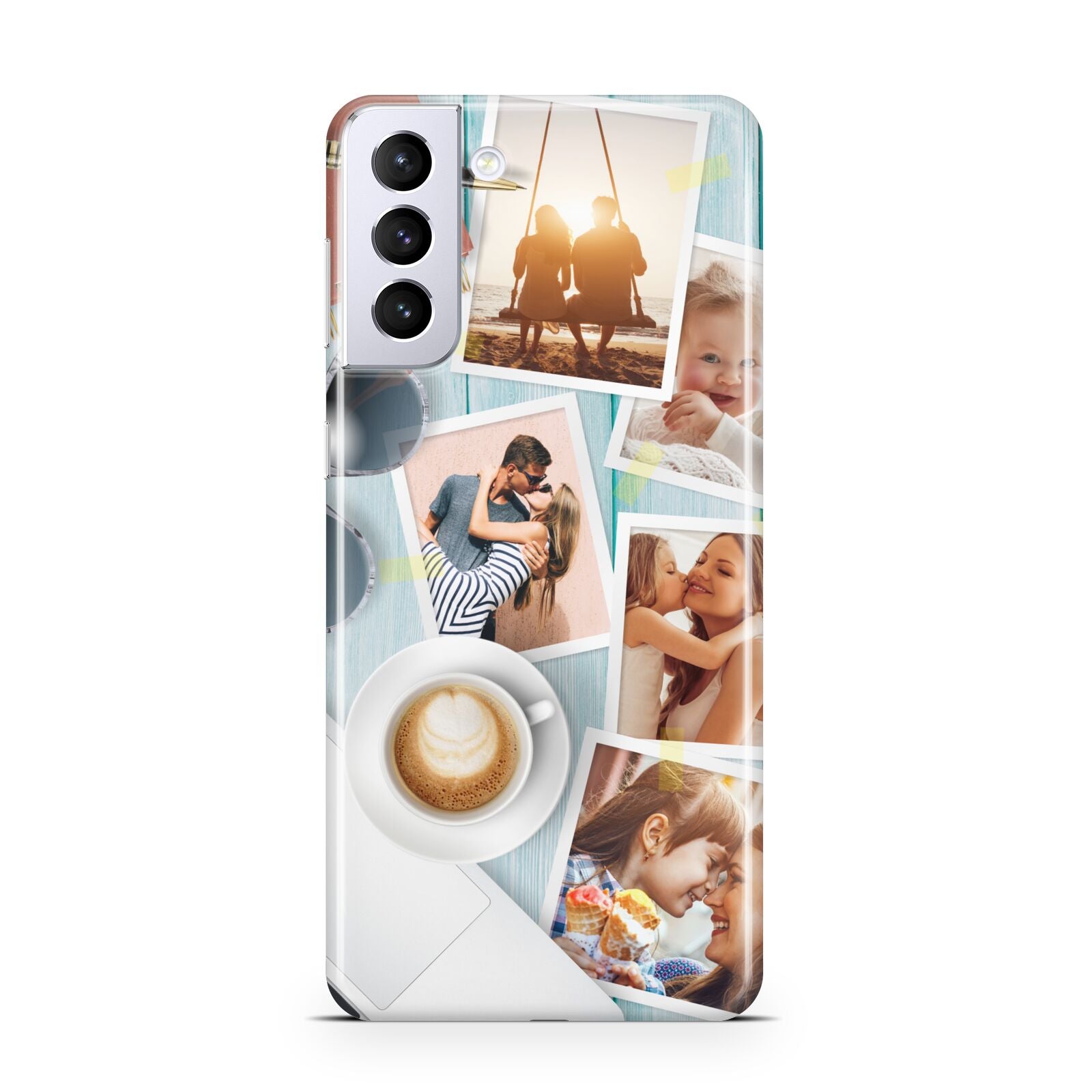 Cafe Scene Photo Montage Upload Samsung S21 Plus Case