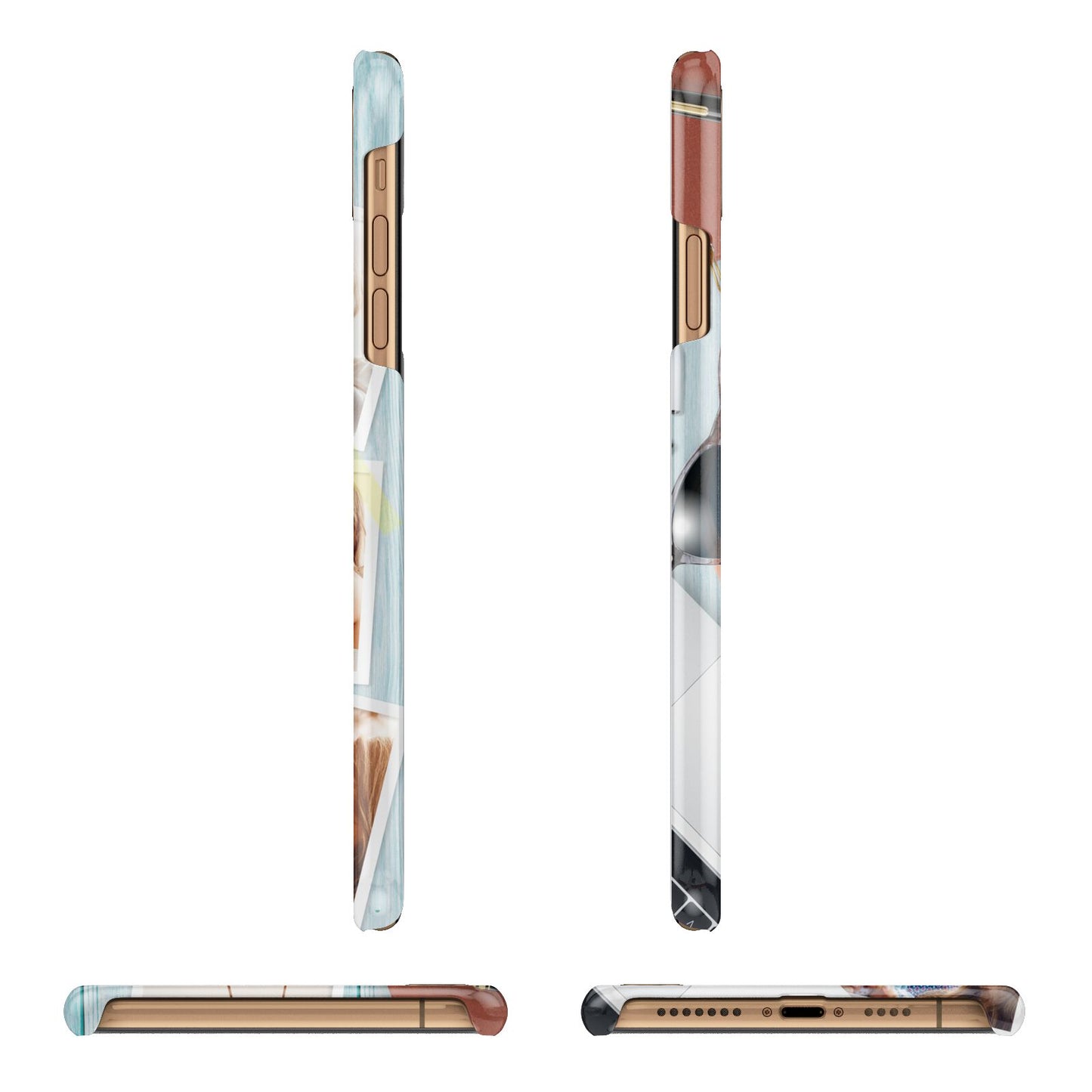 Cafe Scene Photo Montage Upload iPhone 11 Pro Max 3D Snap Case Angle Images