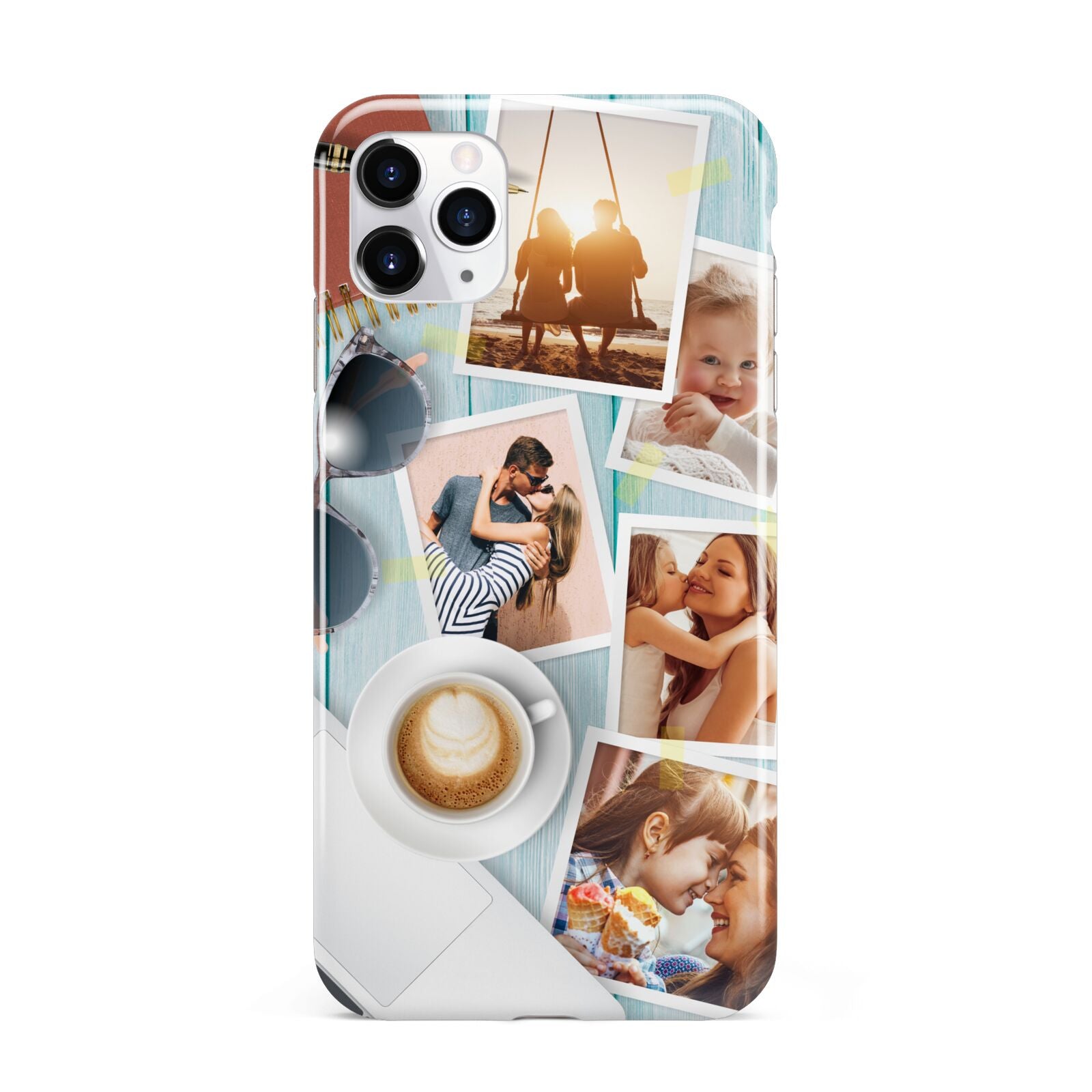 Cafe Scene Photo Montage Upload iPhone 11 Pro Max 3D Tough Case